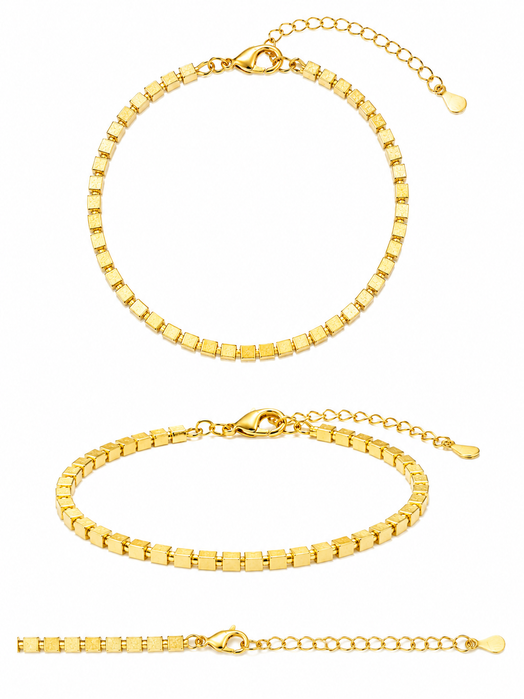 Pulsera Dorada Sculptural Gold con Baño de Oro 18K Alenza dorado amarillo baño oro 18K