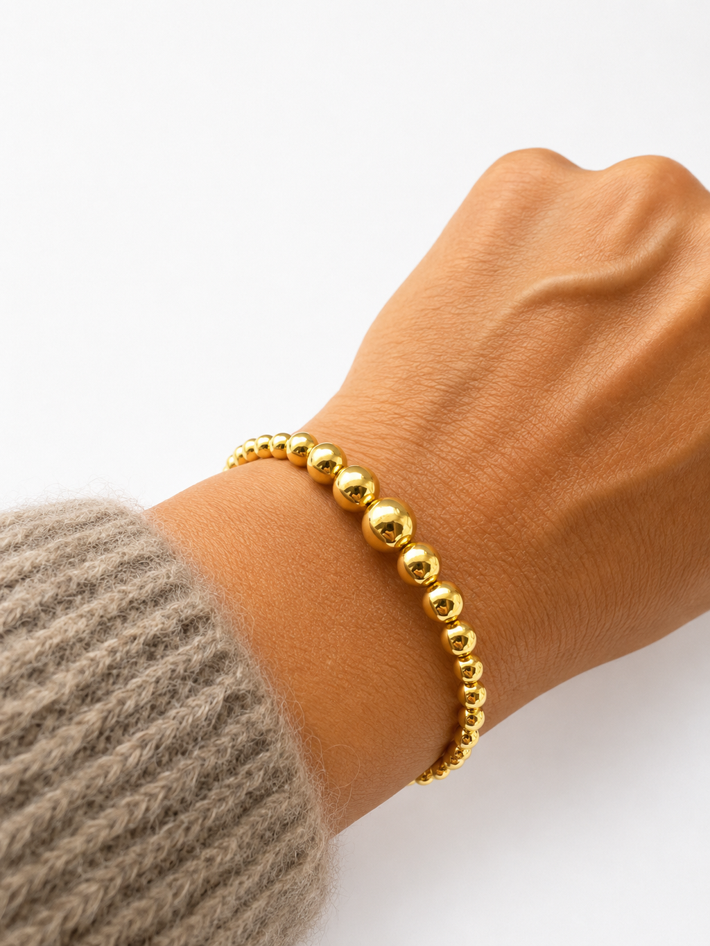 Pulsera Adaptable Bola Fosca Dorado con Baño de Oro 18K