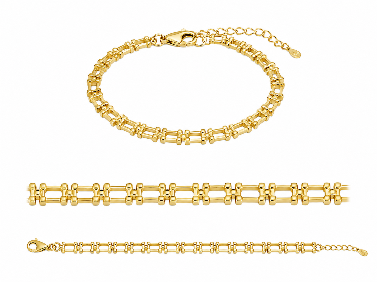 Pulsera Classic Tiffany con Baño de Oro 18K