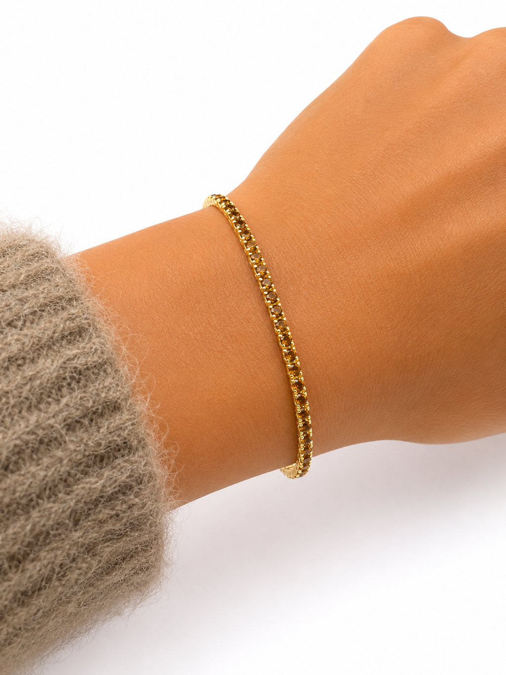 Pulsera Elasticada Glow con Baño de Oro 18K