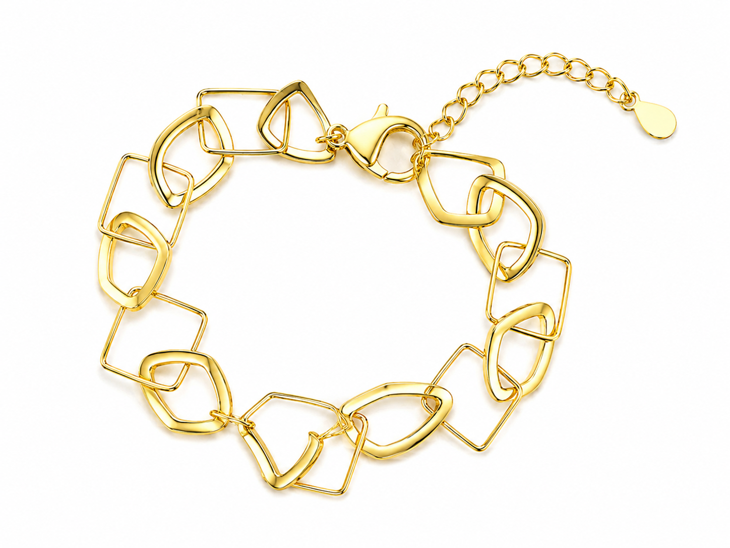 Pulsera Dorada Sculptural Gold con Baño de Oro 18K Alenza dorado amarillo baño oro 18K