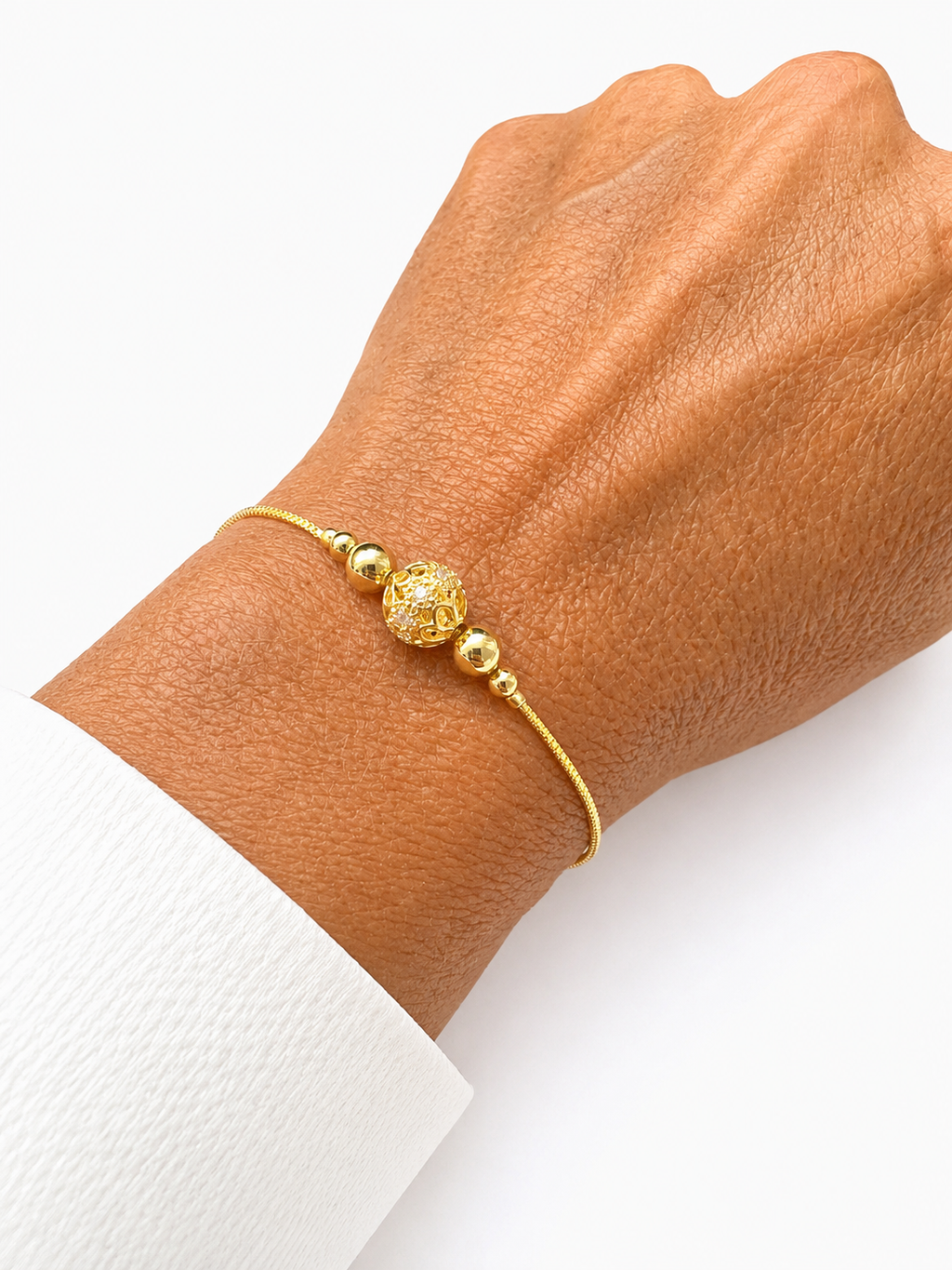 Pulsera Dorada Classic Glow con Baño de Oro 18K Alenza dorado amarillo baño oro 18K